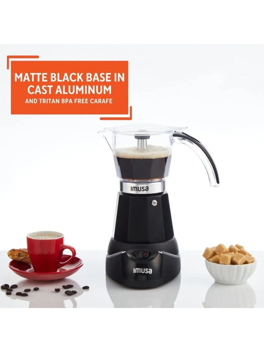 Electric Espresso Maker - 6/3 Cup Coffee Machine for Cuban Coffee & Moka Drinks